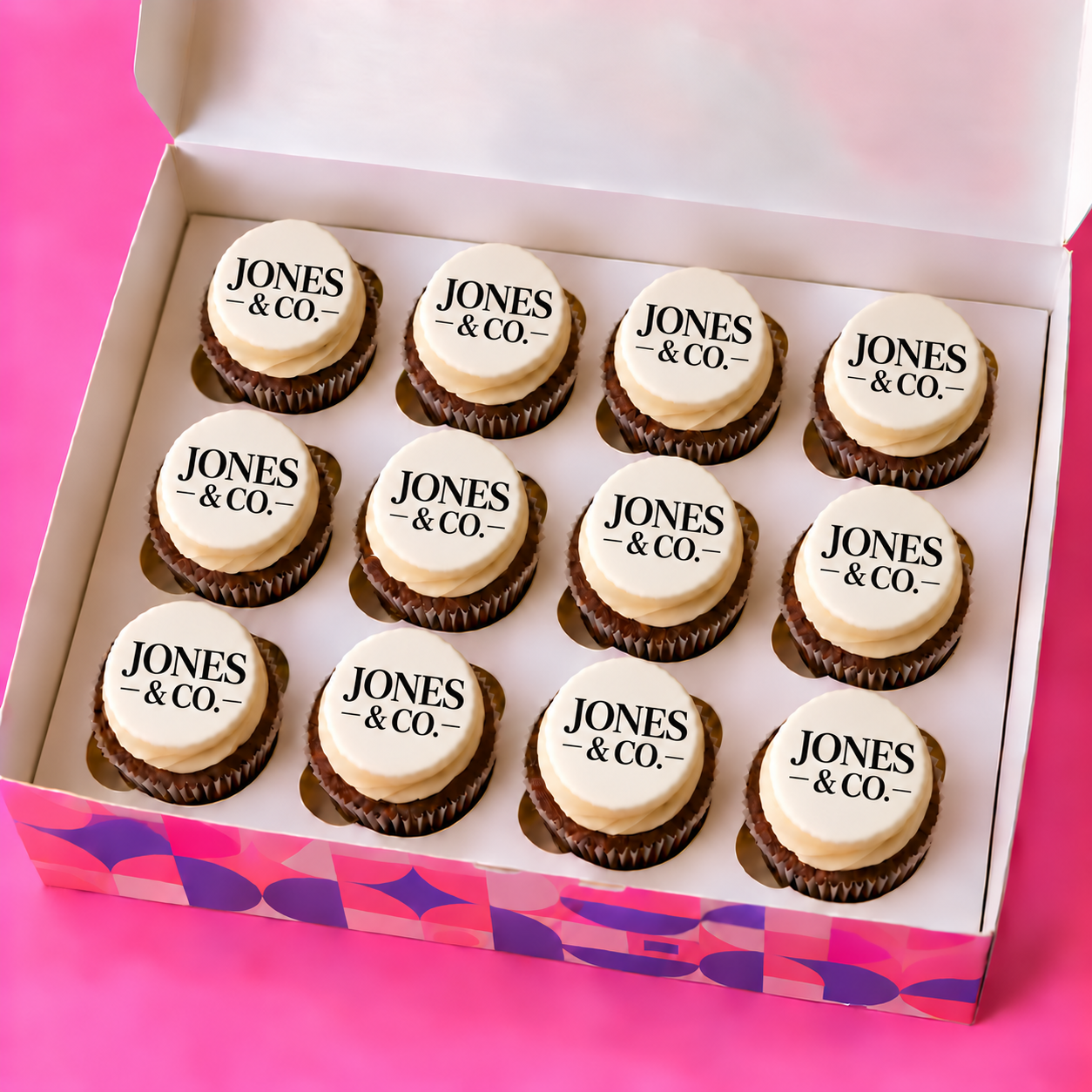 12 Custom Logo Corporate Cupcake Box - Gluten Free