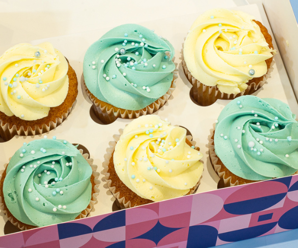 6 Baby Shower Cupcakes