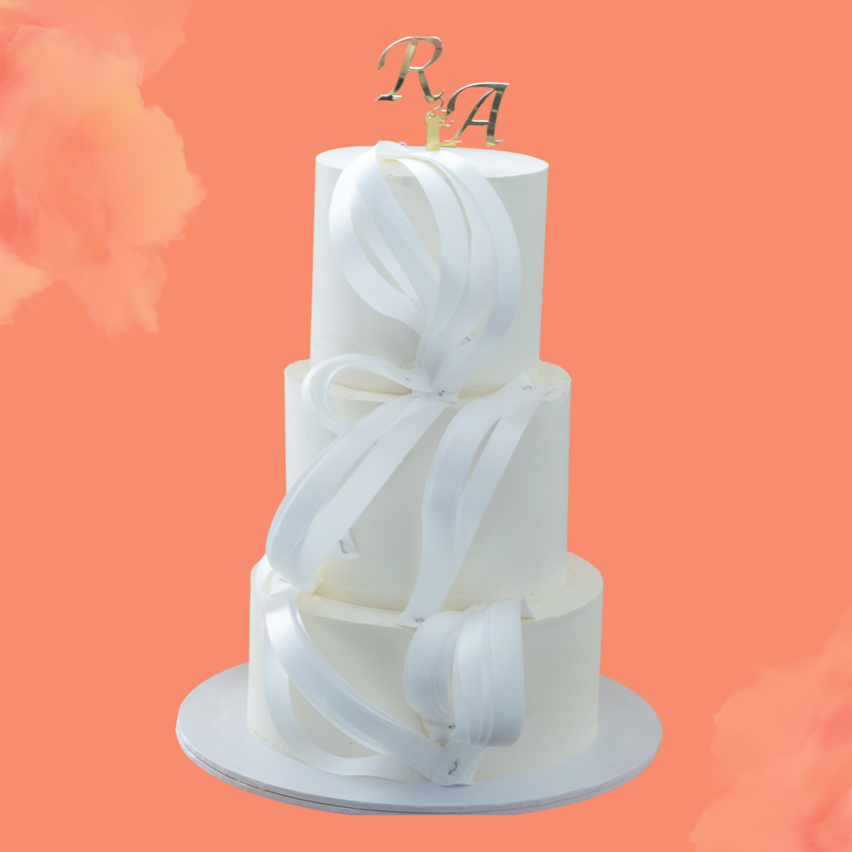 3 tier wafer paper wedding cake