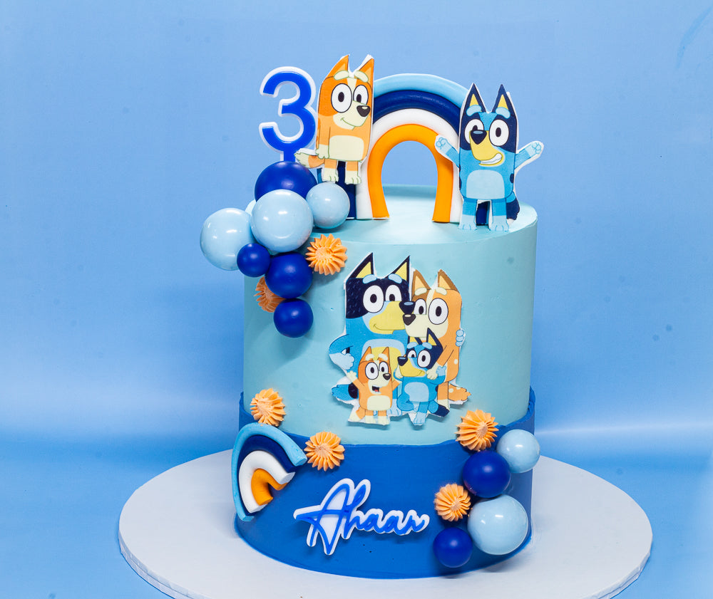 Bluey Theme Cake