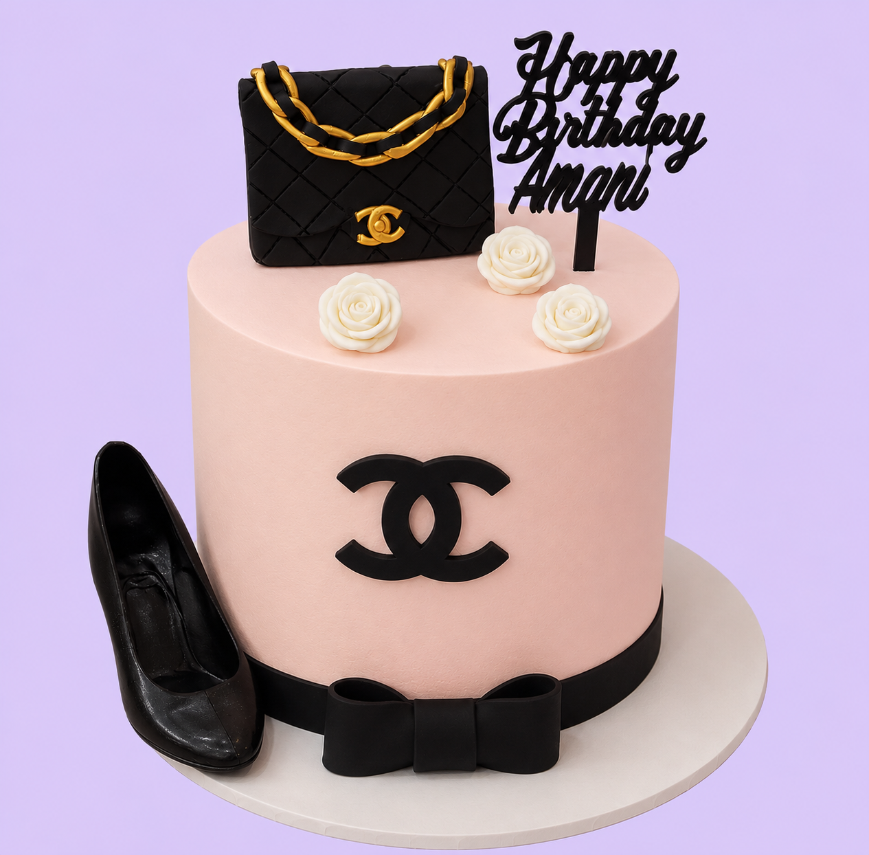 Chanel Themed Birthday Cake
