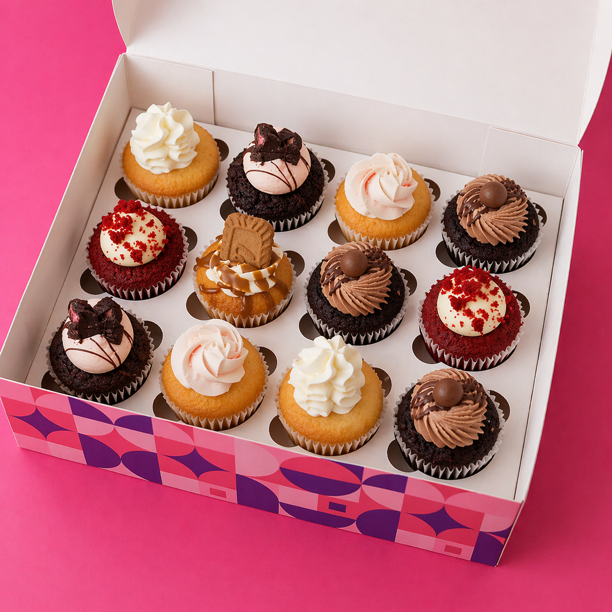12 Assorted Cupcake Gift Box