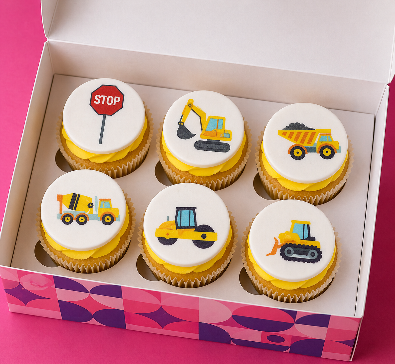 6 Construction Theme Cupcakes