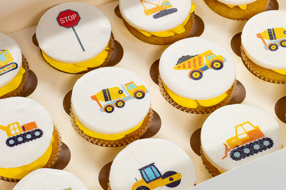 Construction theme cupcakes