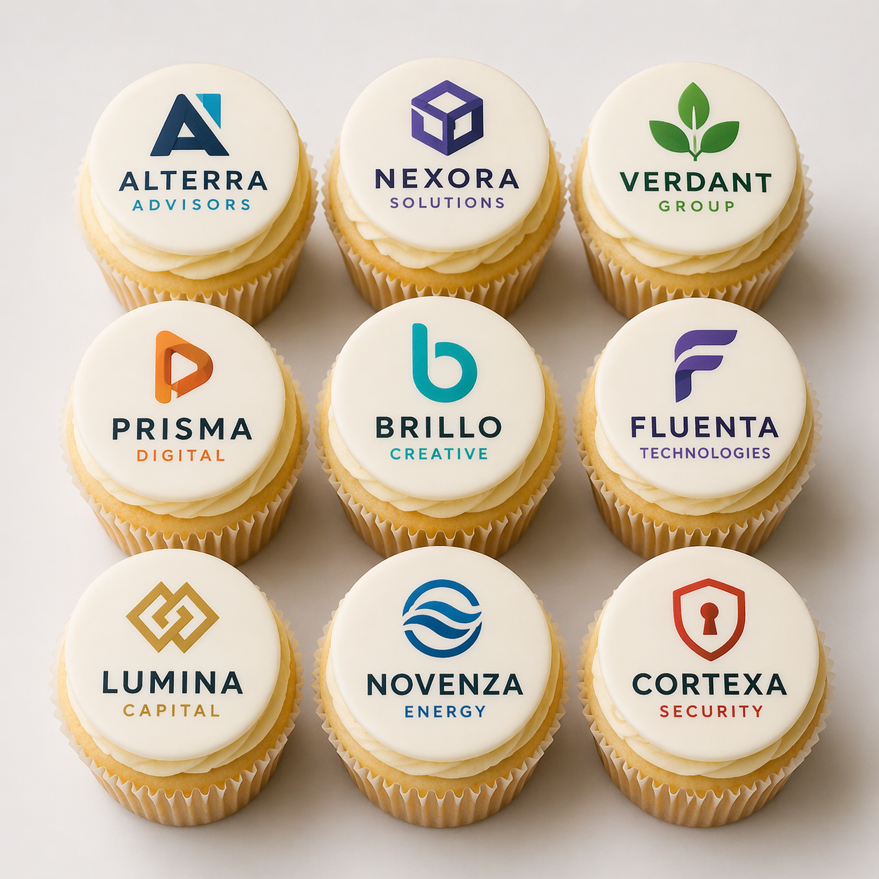 Custom Logo Cupcakes