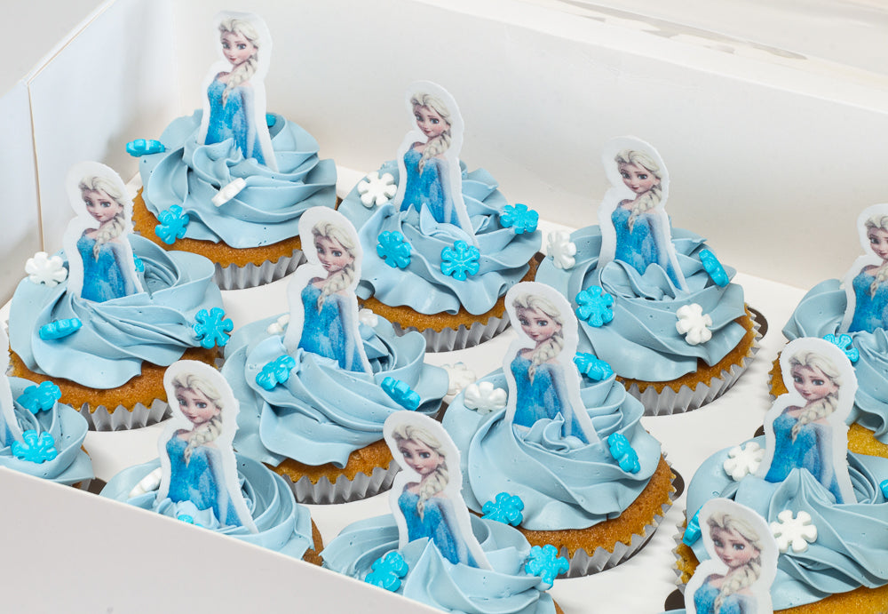 Elsa theme cupcakes