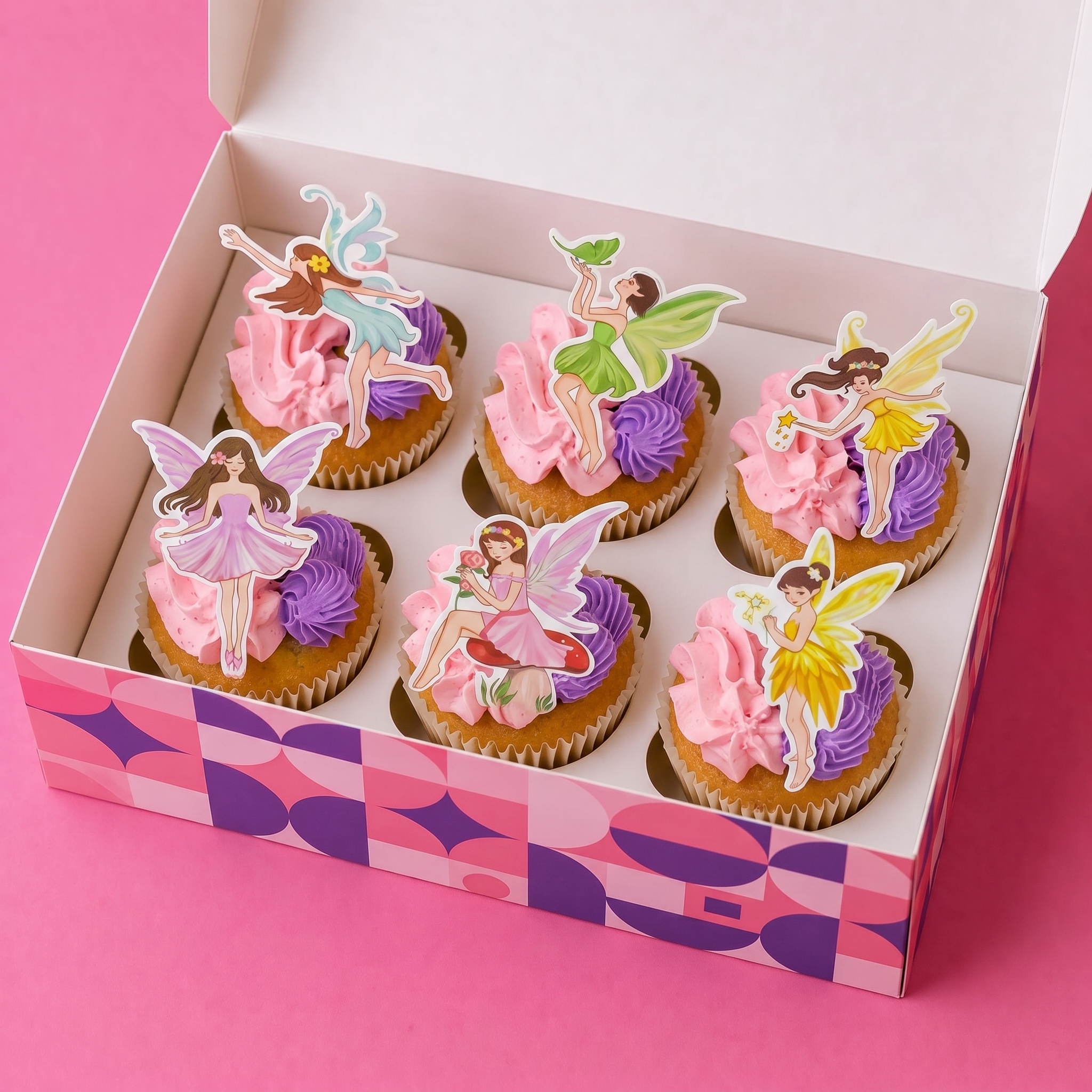 6 Fairy Theme Cupcakes