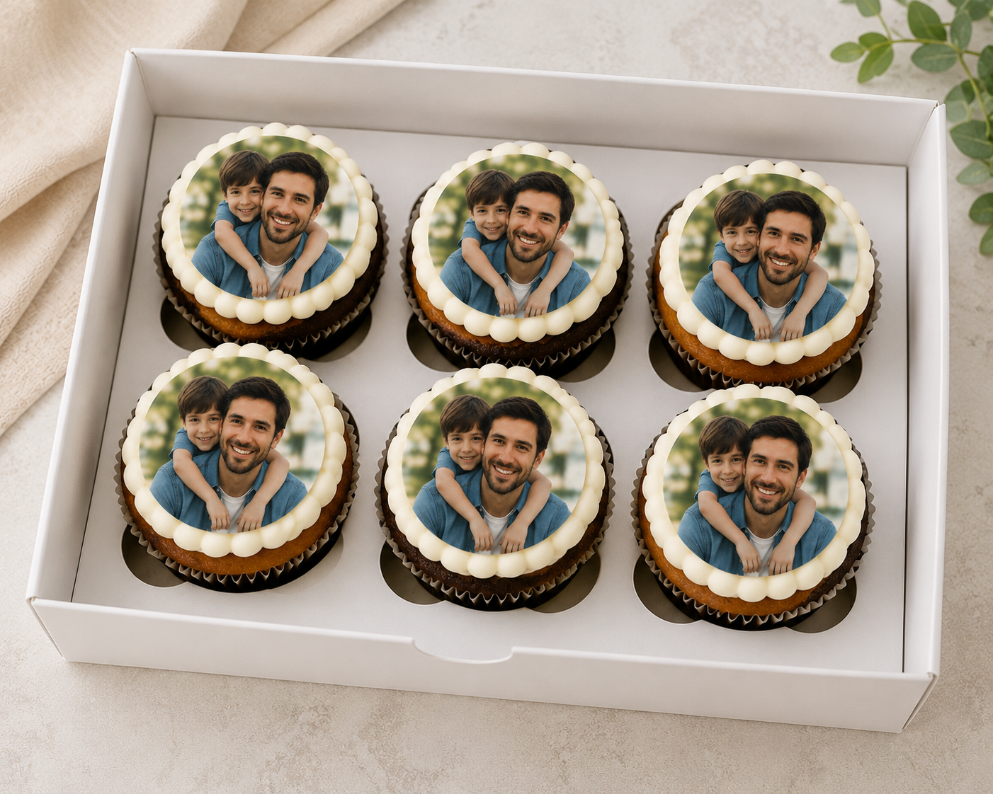 Fathers day Photo Cupcakes