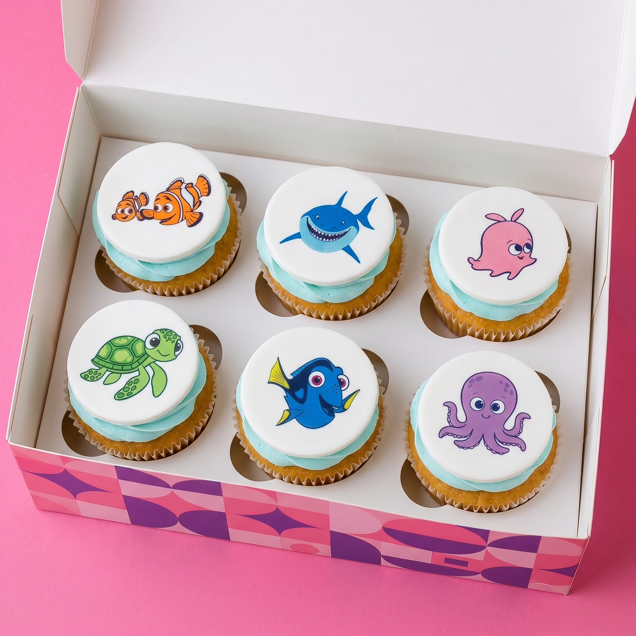 6 Finding Nemo Theme Cupcakes