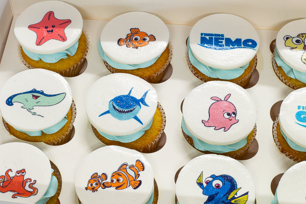 6 Finding nemo theme cupcakes