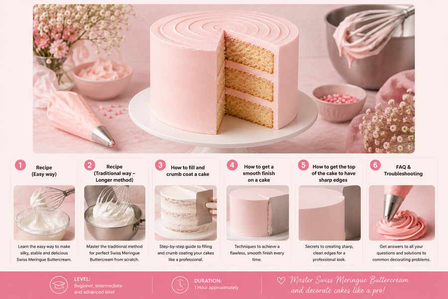 Swiss Meringue Buttercream Masterclass – Online Video Course