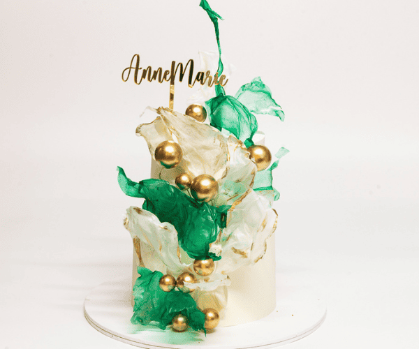 Green Theme Cake