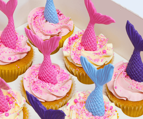 6 Mermaid Cupcakes