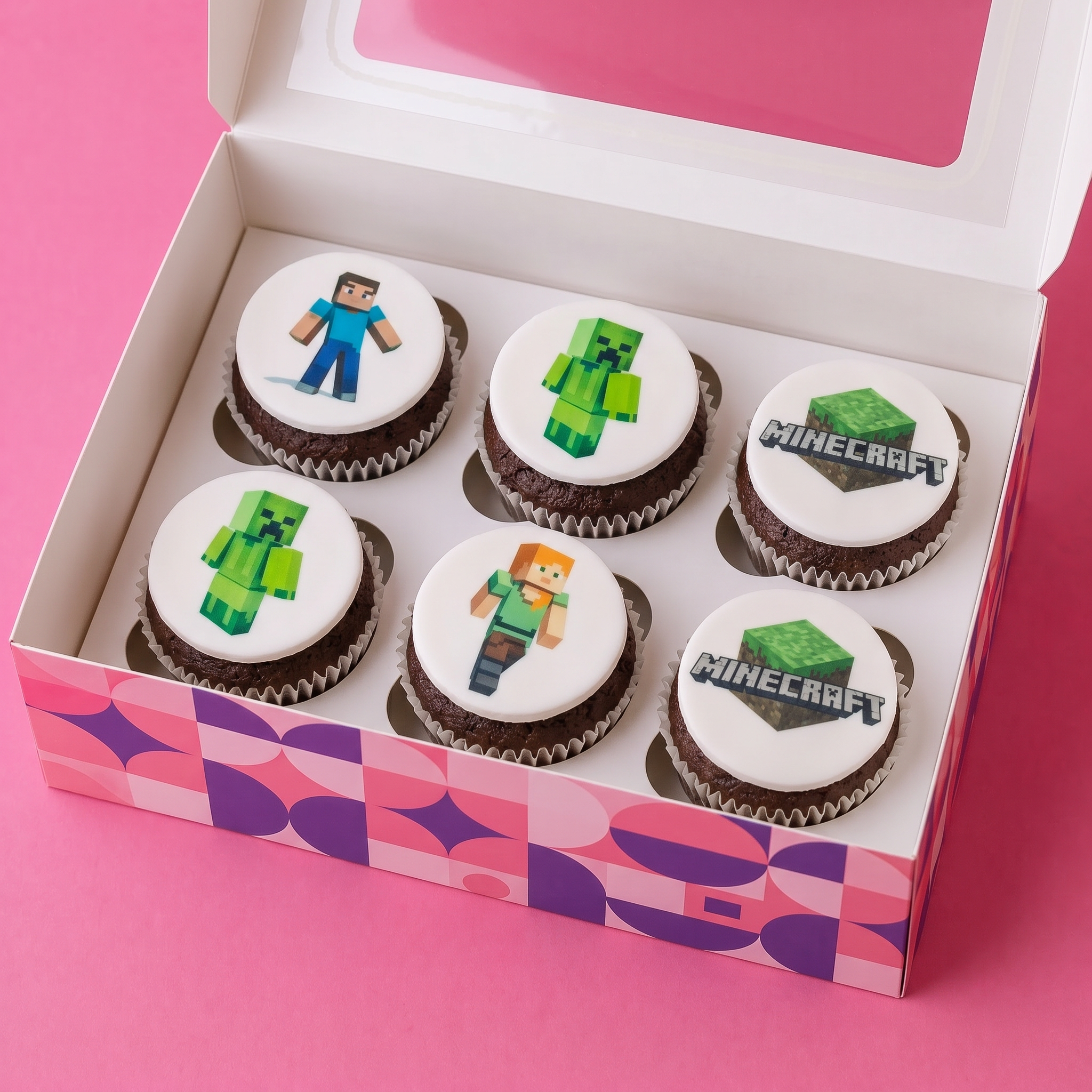 6 Minecraft Theme Cupcakes