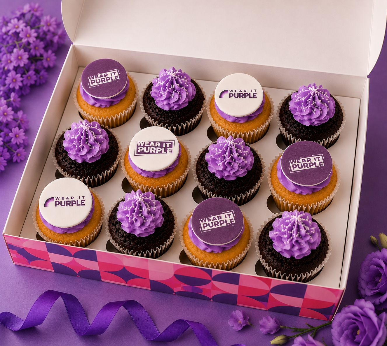 Purple Day Cupcakes