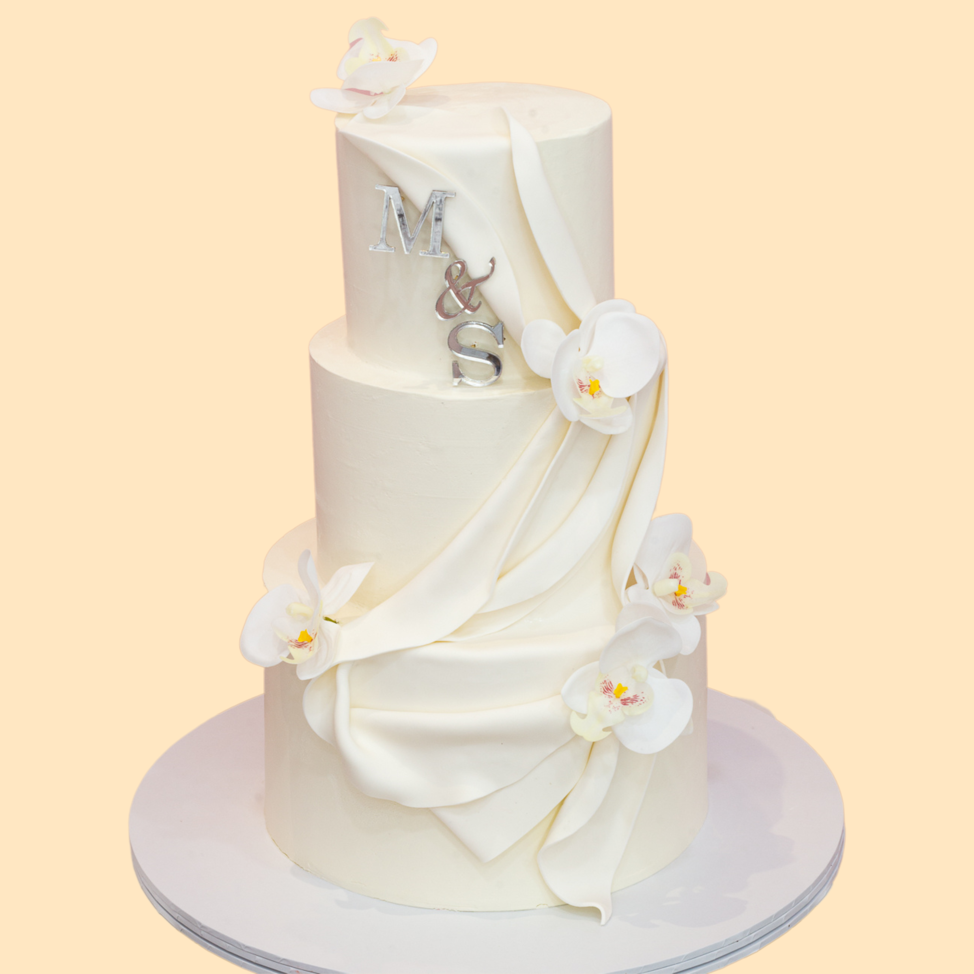 Fondant Drape Weeding Cake