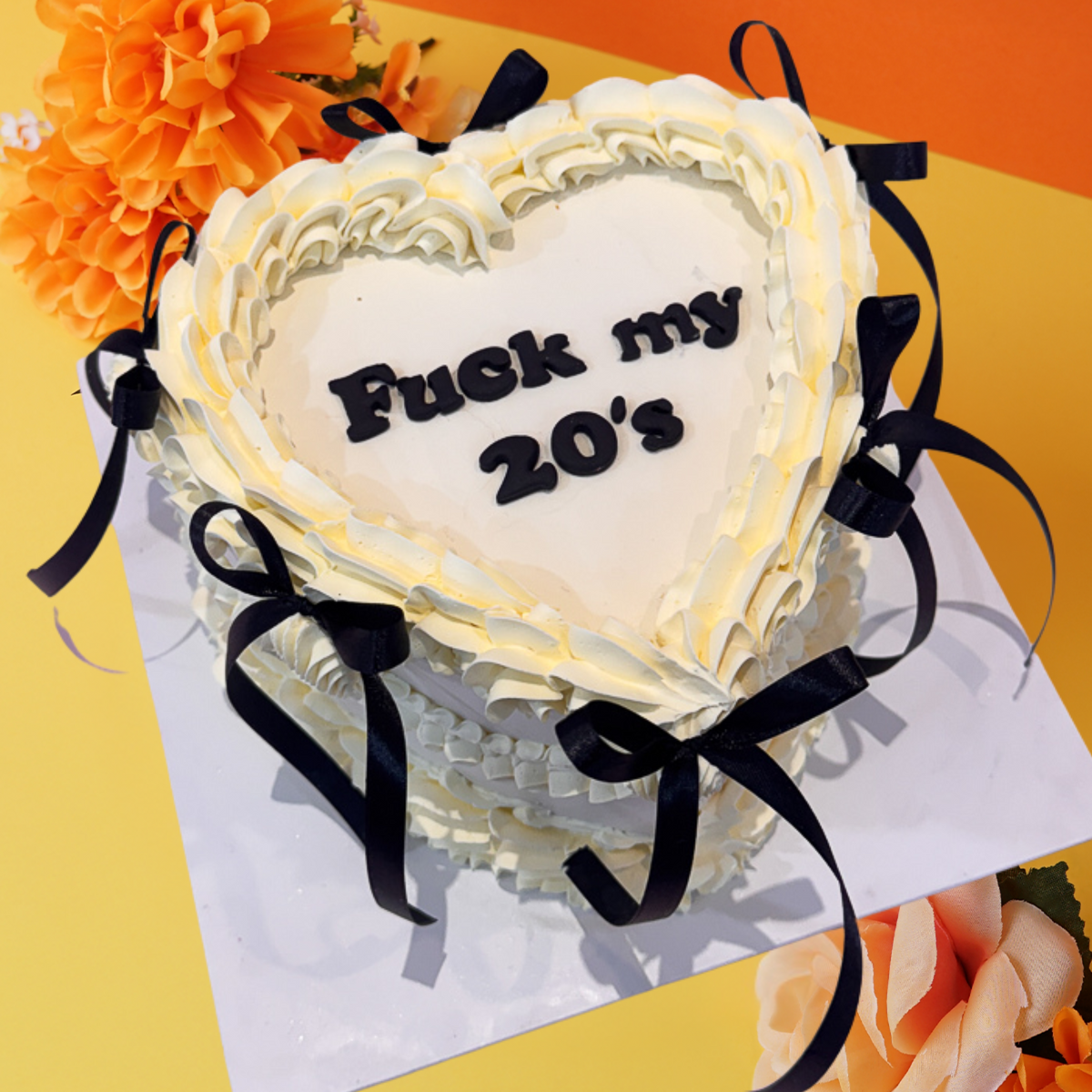 Vintage Retro Heart Cake
