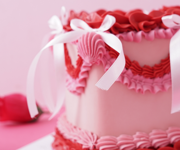 Vintage Cake with Ribbon