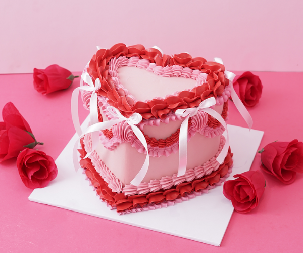 Vintage Cake with Ribbon