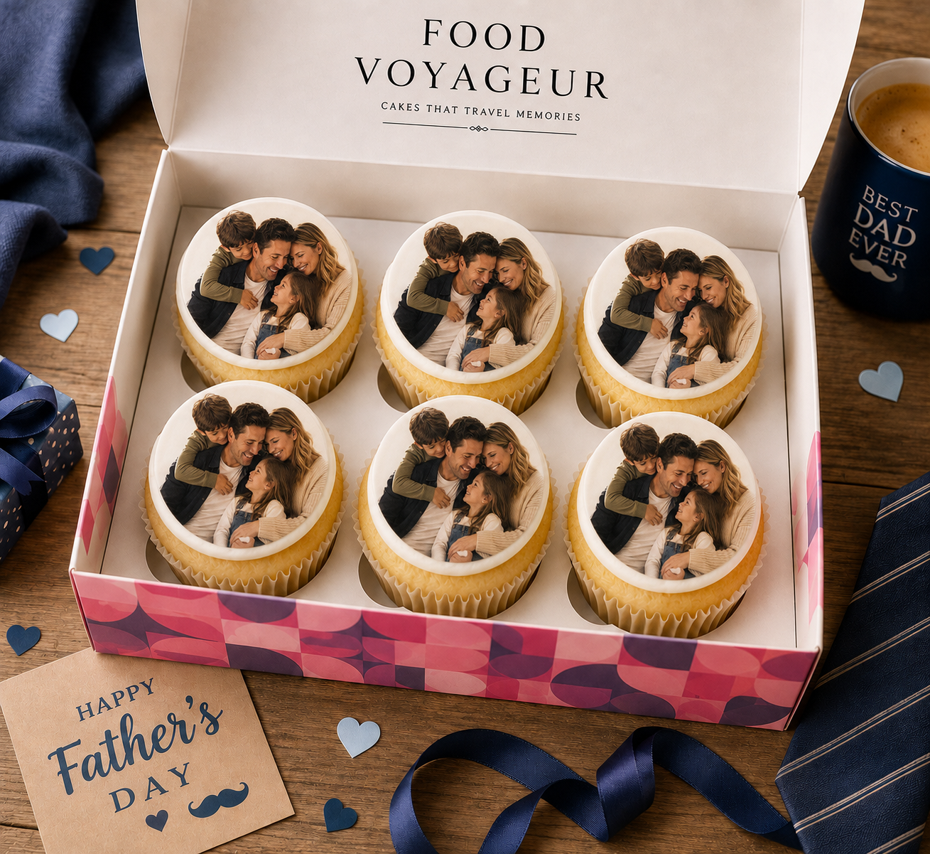 Fathers day Photo Cupcakes