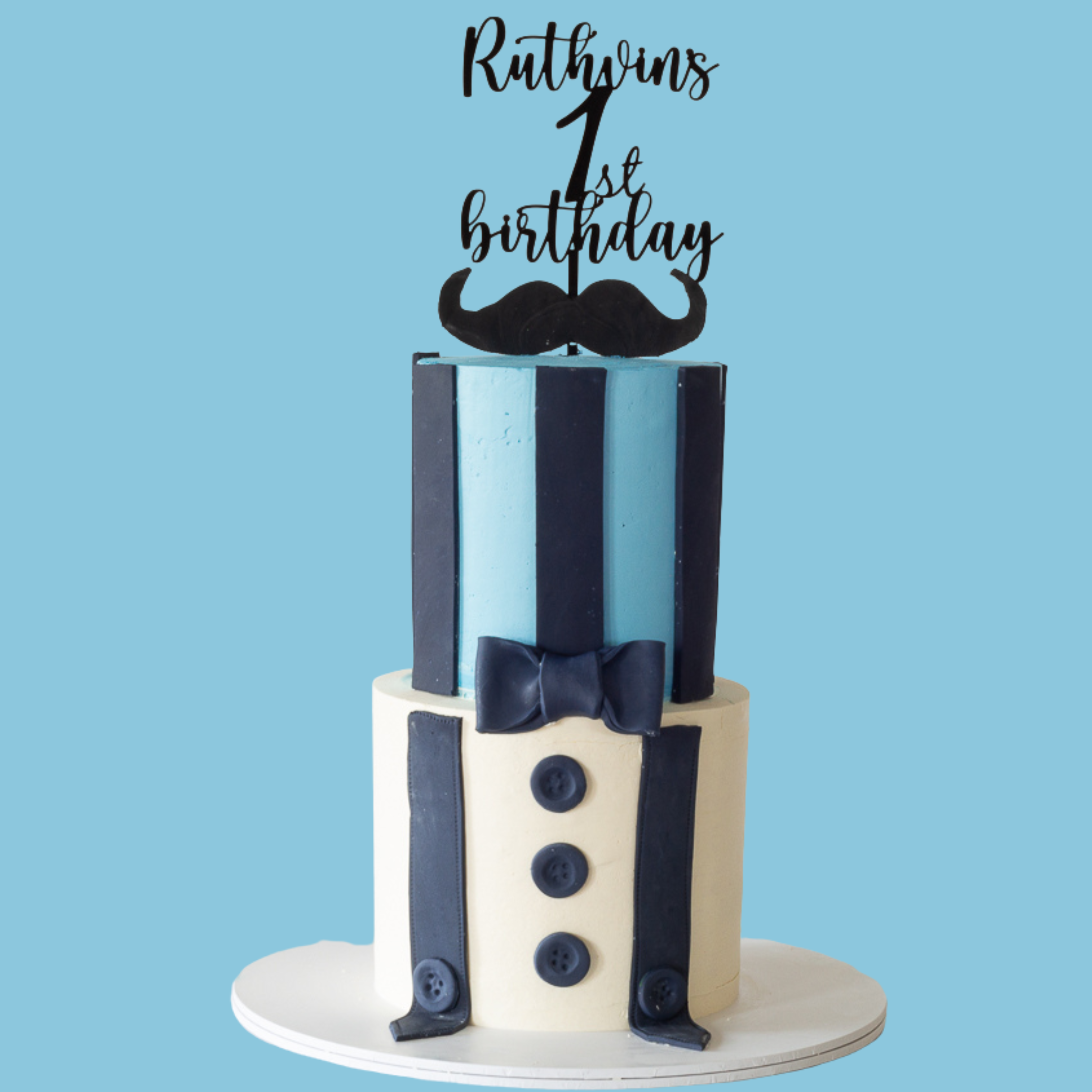 Little Man Theme Birthday Cake