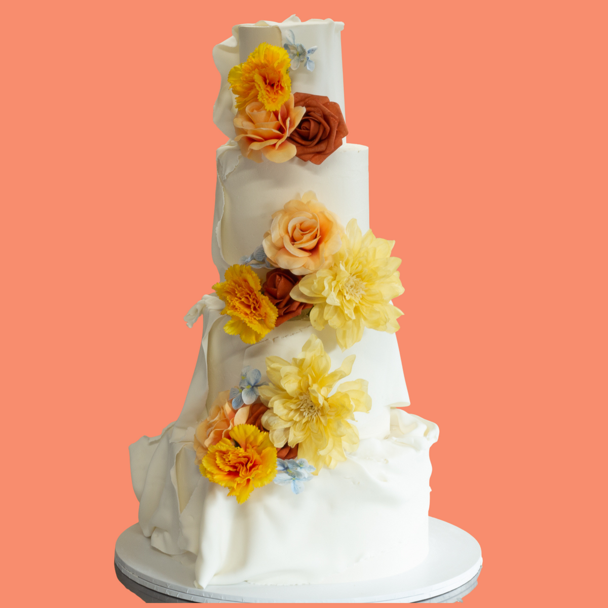 Fondant Draping Wedding Cake
