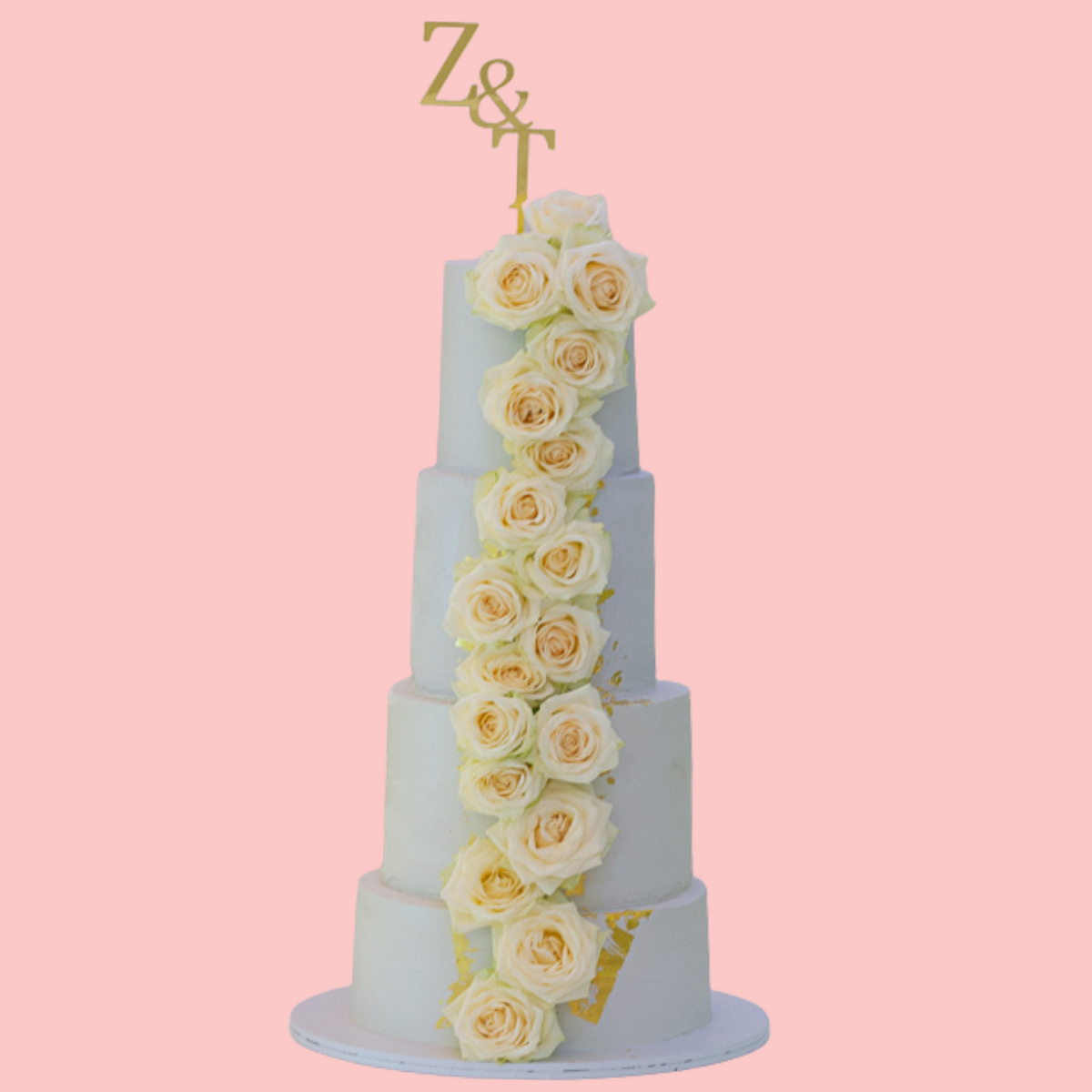 4 Tier Pure White Wedding Cake