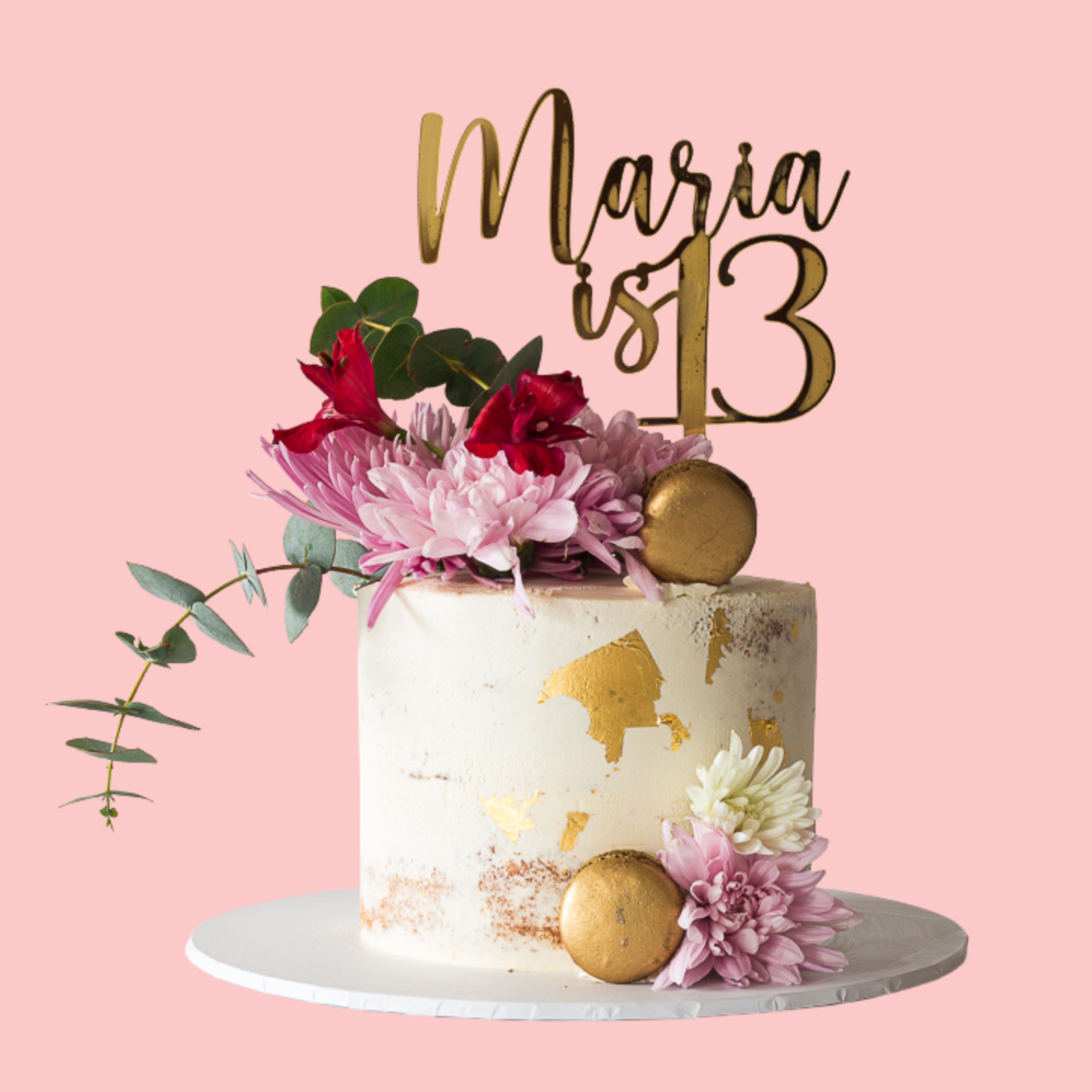 Naked Cake With Flowers