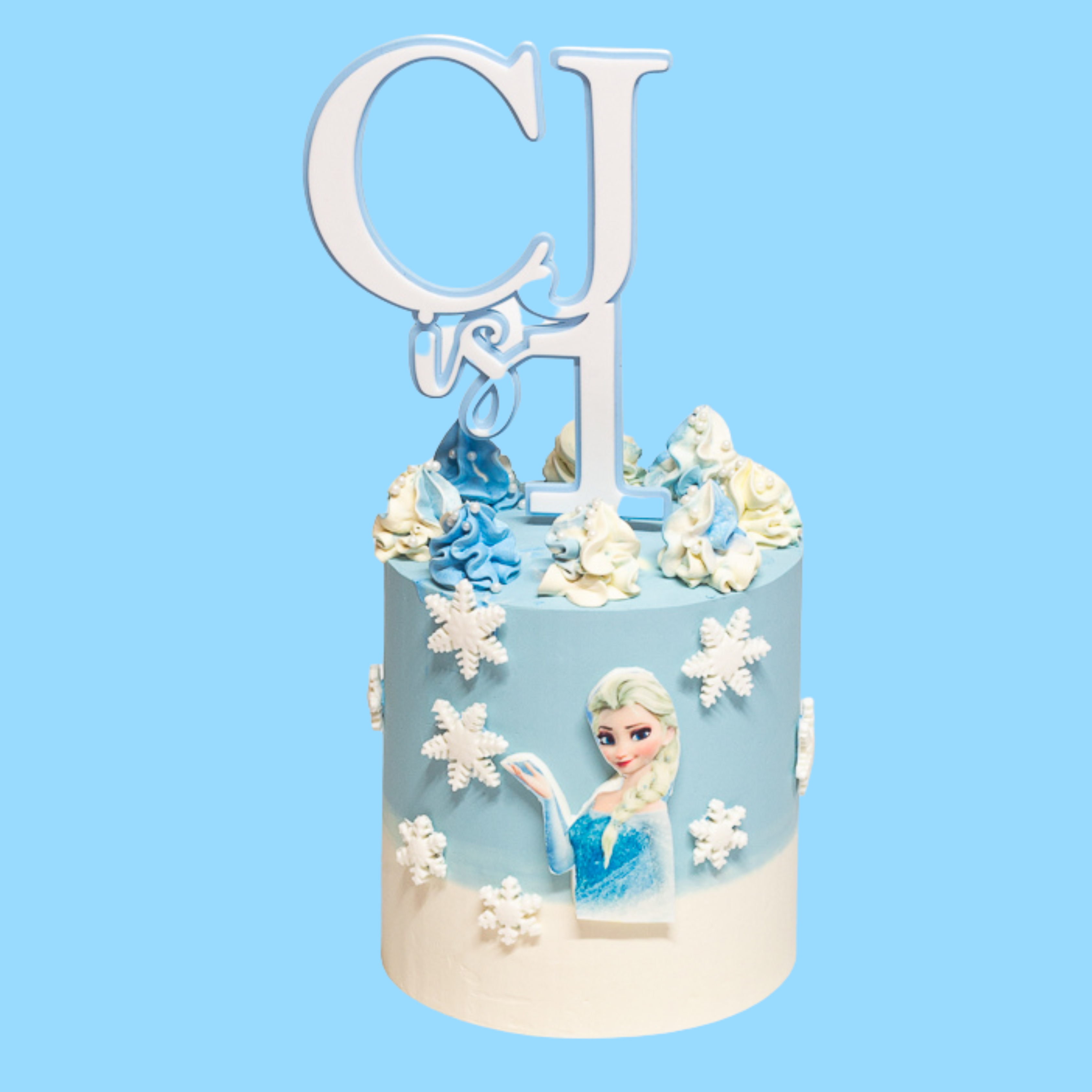 Elsa theme cake