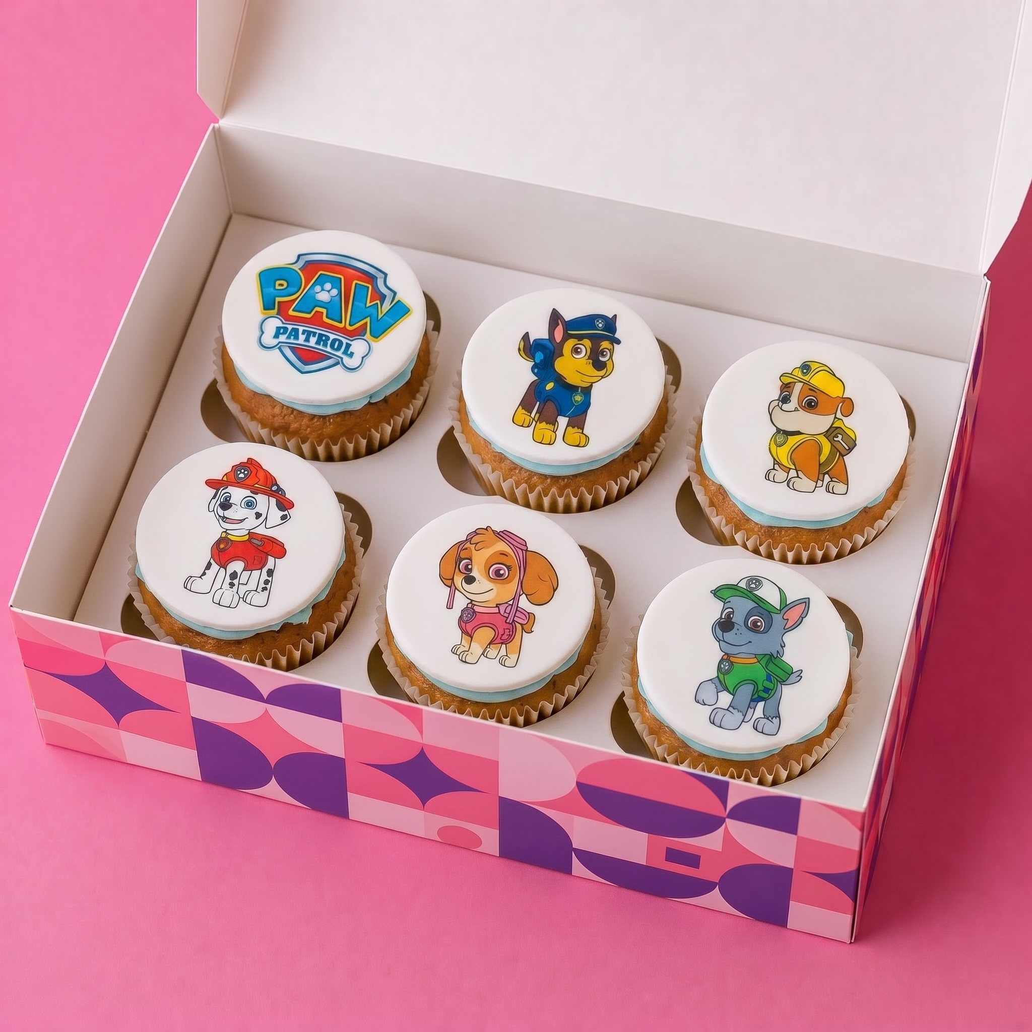 6 Paw Patrol Theme Cupcakes