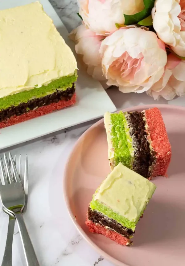 Food Voyageur Ribbon Cake