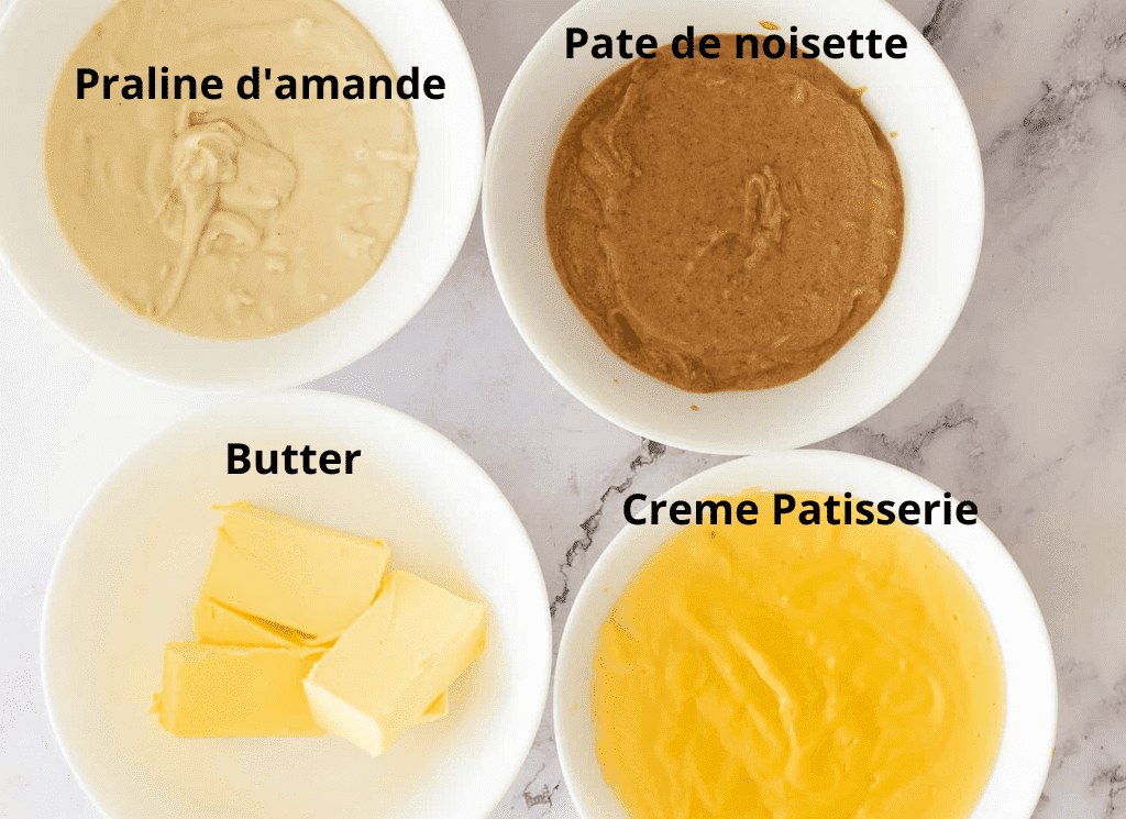 Paris Brest ingredients