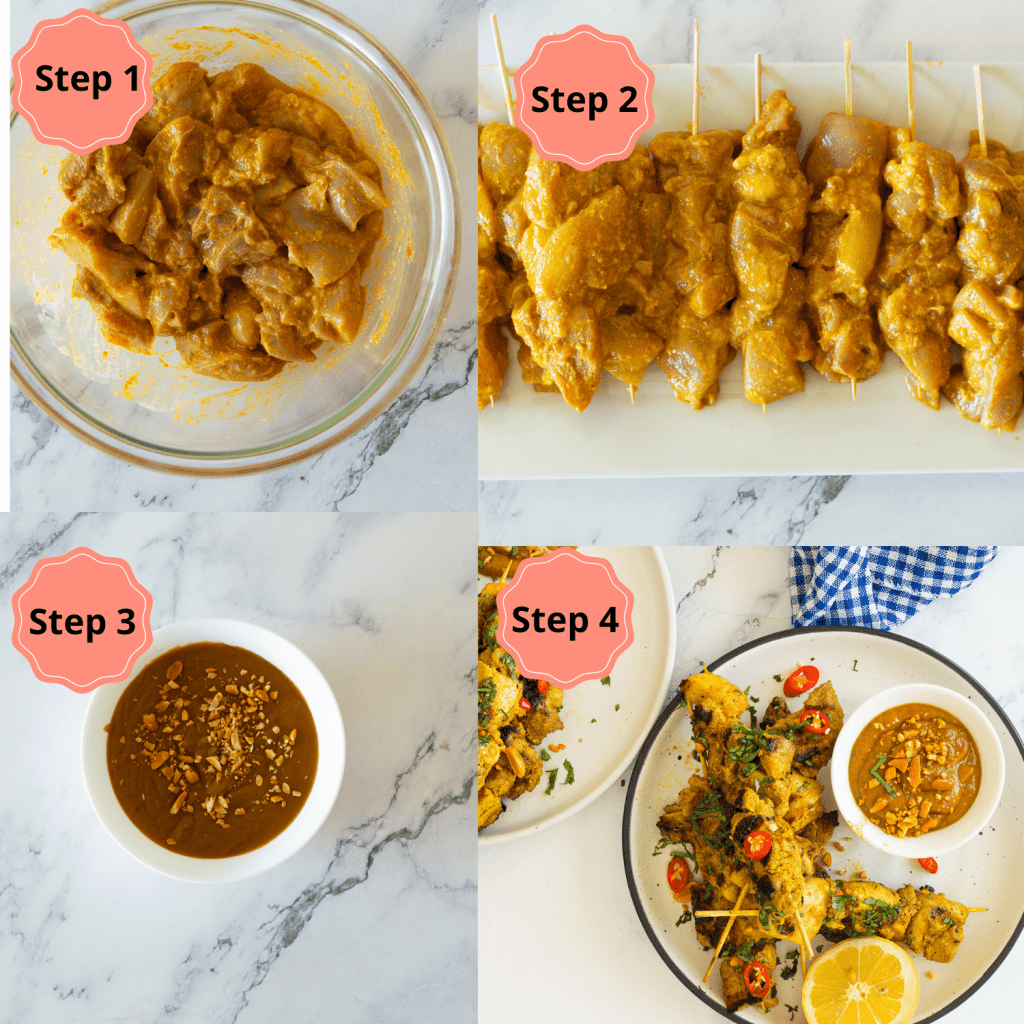 How to make Satay Chicken Skewers