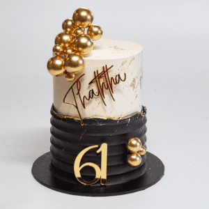 Black & Gold birthday cake