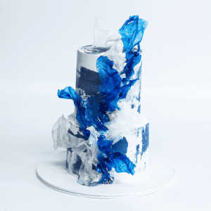 Blue & white cake