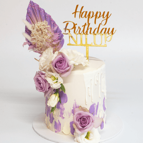 purple palm cake