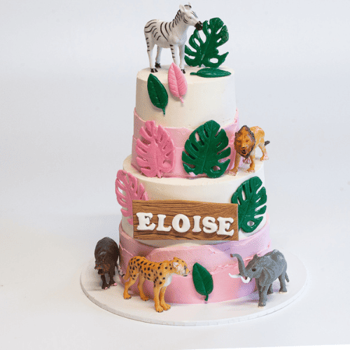 Zoo theme cake