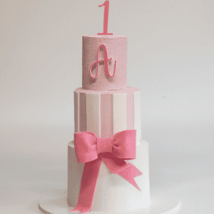 3 tier cake with a bow