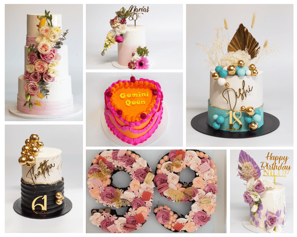 Adulsts cake image collage