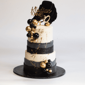 2 tier black cake