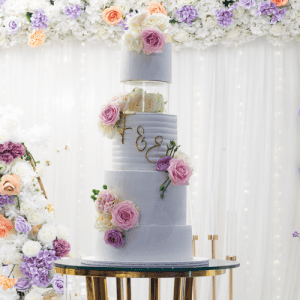 4 Tier Glass Wedding Cake
