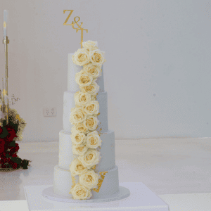 4 Tier Pure White Wedding Cake