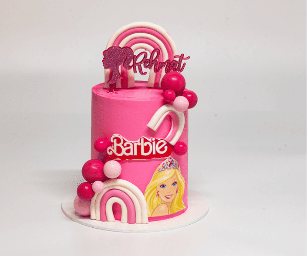 barbie theme cake