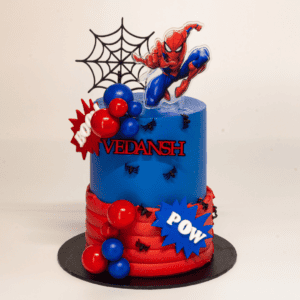 Spider man theme cake