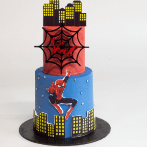 Spiderman theme cake