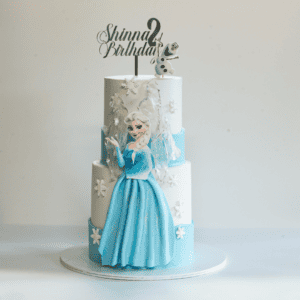 Frozen theme 2 tier cake